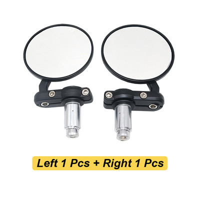 1 pár hliníkových zliatin upravených motocyklových elektrických automobilov univerzálnych klasických retro skladacích čiernych okrúhlych zrkadlových rúčok