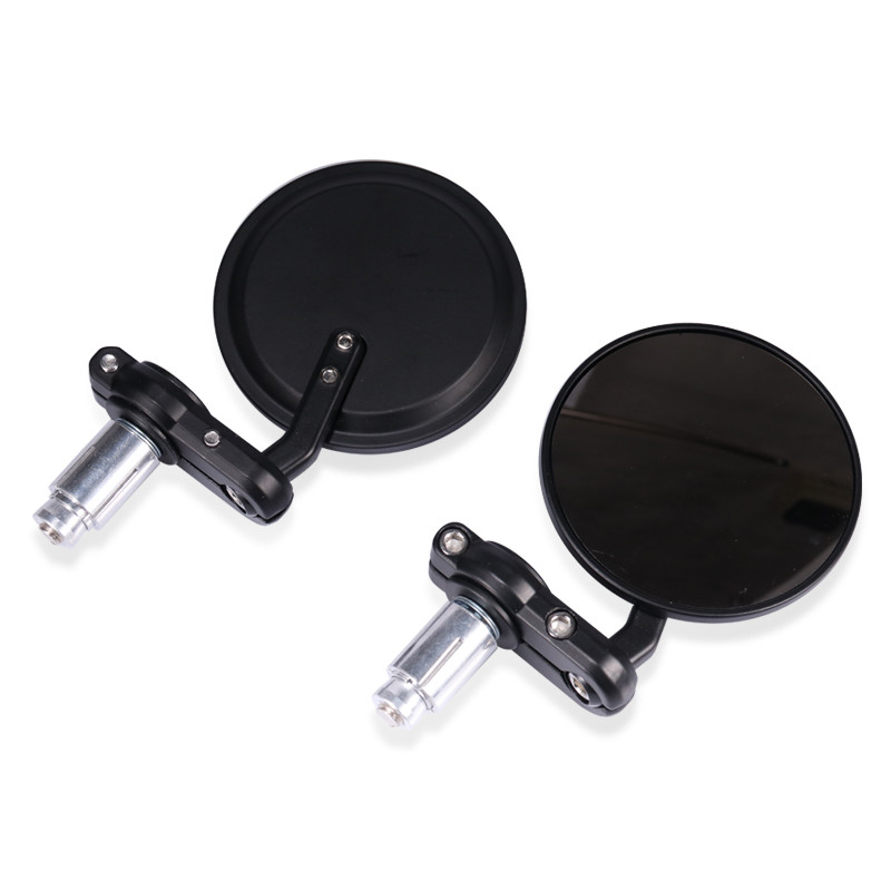 1 pár alumíniumötvözet módosított motorkerékpár elektromos autó univerzális klasszikus retro összecsukható fekete kerek fogantyús tükör