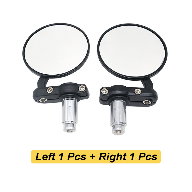 1 pár alumíniumötvözet módosított motorkerékpár elektromos autó univerzális klasszikus retro összecsukható fekete kerek fogantyús tükör