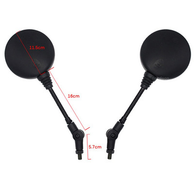 ROAOPP Ogledalo motocikla 22MM Ručka krajnja ogledala za Yamaha Suzuki Ducati Kawasaki BMW Buell KTM Dual Sport Dirt Bikes ATV