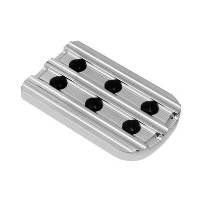 Motorkerékpár CNC nagy fékpedálbetét burkolat fekete/króm lábtartók lábtartó pedál Harley Softail Touring Dyna Road King Glide számára