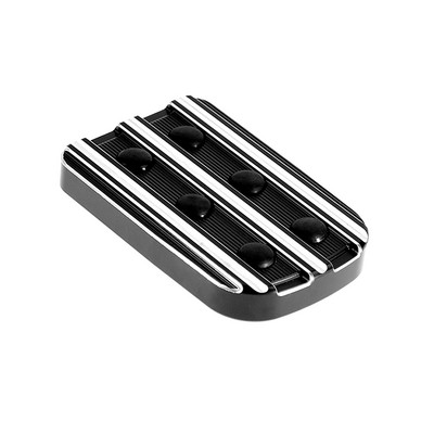 Motorkerékpár CNC nagy fékpedálbetét burkolat fekete/króm lábtartók lábtartó pedál Harley Softail Touring Dyna Road King Glide számára