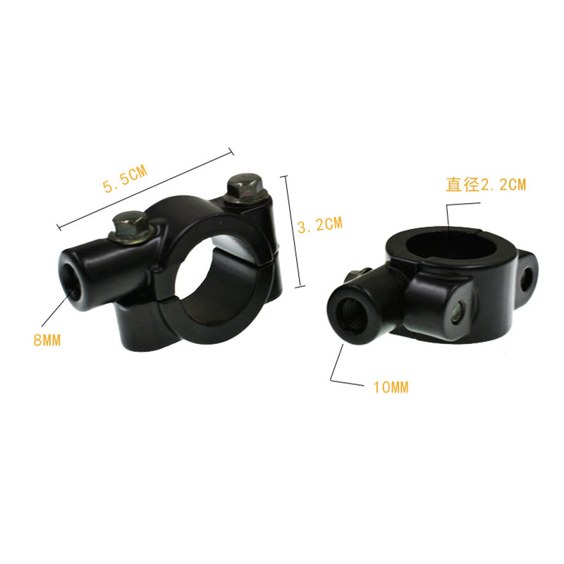 1 db 8/10 mm-es motorkerékpár visszapillantó tükör tükör tartó konzol alumínium ötvözet kormány tükör tartó módosítási kiegészítők