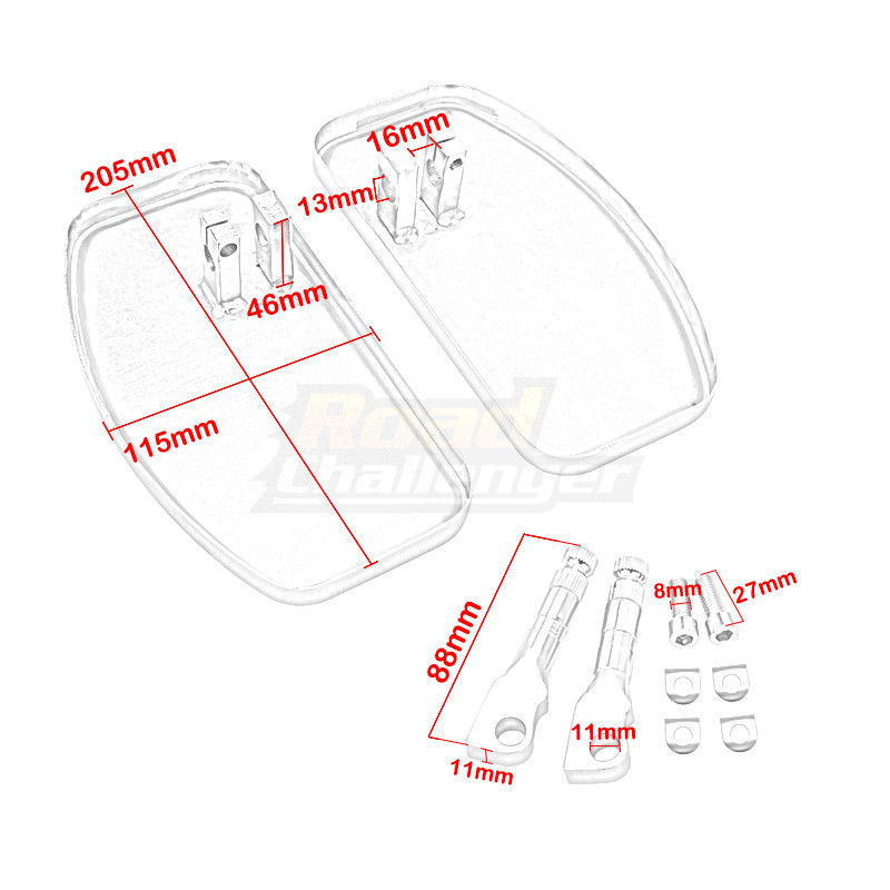 Motorkerékpár állítható lábtartók Lábtartó széles padlólap Láblapok Harley Sportster XL883 1200 X48 72 Dyna Softail 02-21