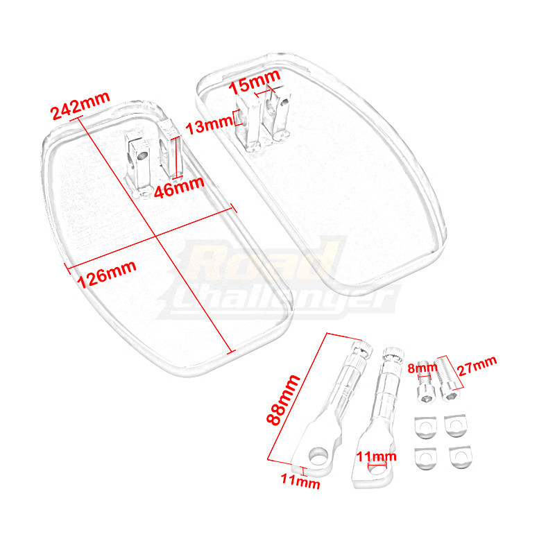 Motorkerékpár állítható lábtartók Lábtartó széles padlólap Láblapok Harley Sportster XL883 1200 X48 72 Dyna Softail 02-21