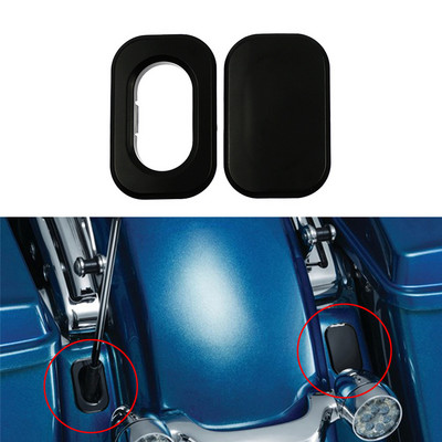 Motorkerékpár antenna lyuk kiemelő kitöltő burkolat ABS fekete/króm Harley Touring Street Glide 2006-2019 Road Glide 2010-19
