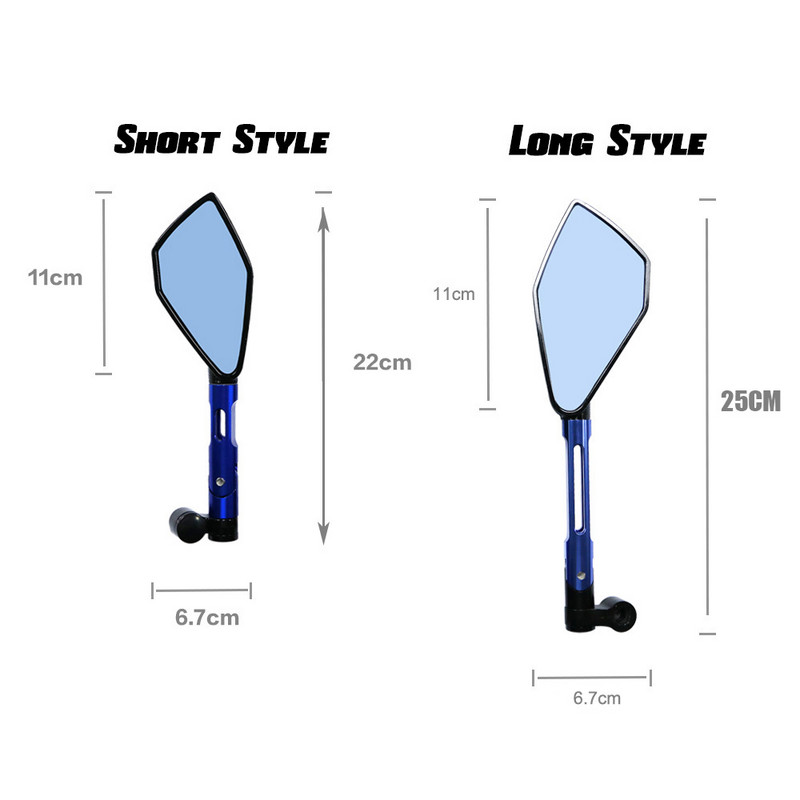 Kawasaki Z900 Z900RS Z800 Z1000 motorkerékpár-tartozékokhoz CNC alumínium visszapillantó tükrök Kék Üvegzöld Fekete Arany Piros Narancs