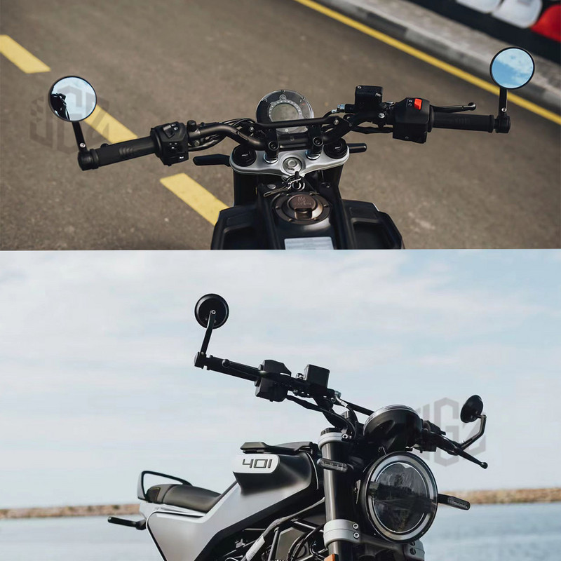 Husqvarna Svartpilen 401 250 701 Kék Üveg Hátsó Kerek Kormányrúdhoz Hátsó oldalsó tükrök Motorkerékpár tartozékok