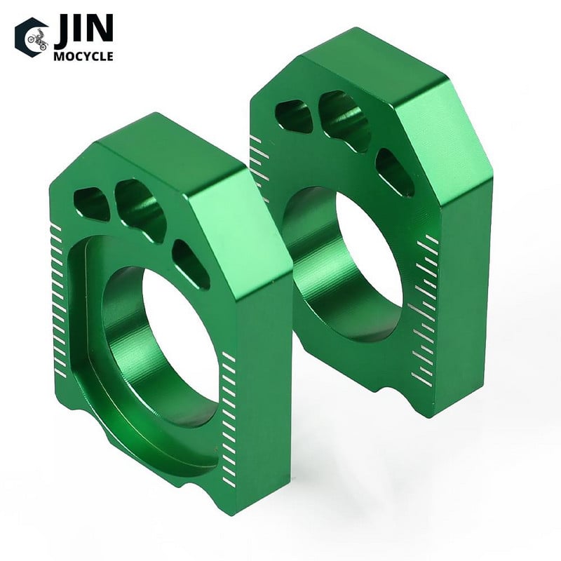 KAWASAKI KX250F KX450F 2004 2005 2006 2007 2008 2009 2010 2011 2012 2013 2014 2015 2016 CNC zöld tengelyblokk láncbeállítóhoz