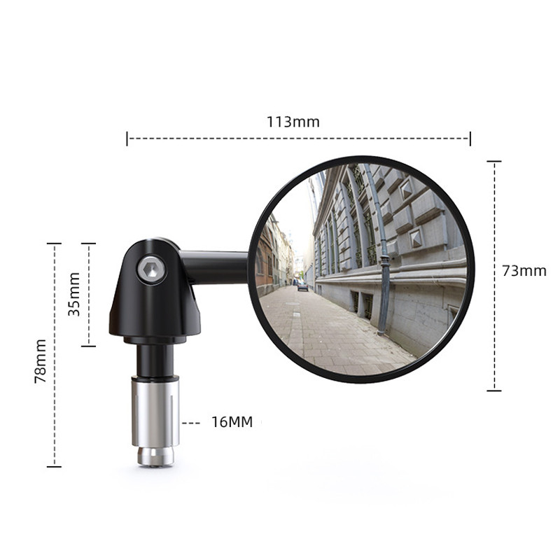 2 tk paari mootorratta tahavaate käepideme otsapeeglid mototarvikud 16 mm universaalne mootorratta juhtraud ümmargune kumer peegel