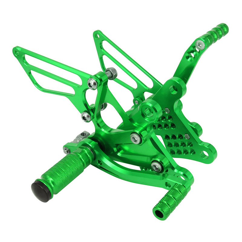 KAWASAKI NINJA ZX6R ZX-6R ZX 6R 2009-2017 2016 jaoks Mootorratta CNC reguleeritavad jalapulgad Tagakomplekti pedaalide tugi, tagaseina tallapulgad