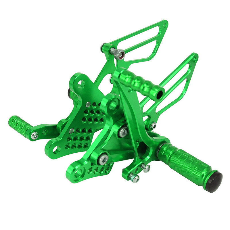 KAWASAKI NINJA ZX6R ZX-6R ZX 6R 2009-2017 2016 jaoks Mootorratta CNC reguleeritavad jalapulgad Tagakomplekti pedaalide tugi, tagaseina tallapulgad