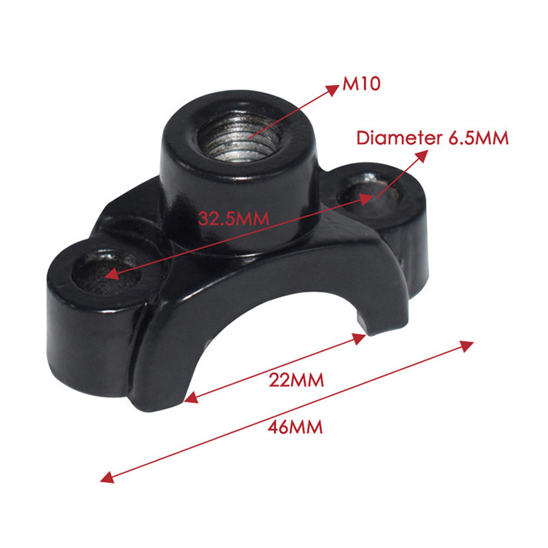 2x 22 mm 7/8" držači za retrovizore za motocikle, stezaljke za držače za upravljač motocikla, moped, terenski bicikl, ATV Quad 4 Wheeler M10