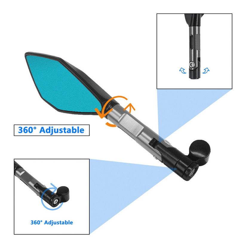 Mootorratta CNC alumiiniumist tahavaatepeeglid küljepeegel YAMAHA MT07 jaoks Honda jaoks Ducati jaoks Kawasaki Z750 Z900 Z800 jaoks