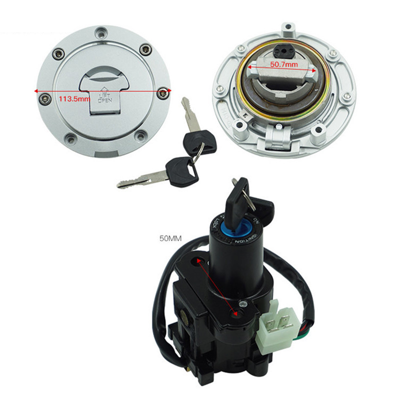 Motorkerékpár gyújtáskapcsoló gázsapka burkolat Kulcszár készlet Honda Hornet 250 VTR VTR250 CB600F 599 1998-2002 99-01 Hornet250 CB250