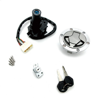 Uus mootorratta süütelüliti istme gaasikorgi kaane lukustusvõtmekomplekt Kawasaki Ninja 300 250R EX300A EX300B EX250J ABS/SE jaoks 2008-2015