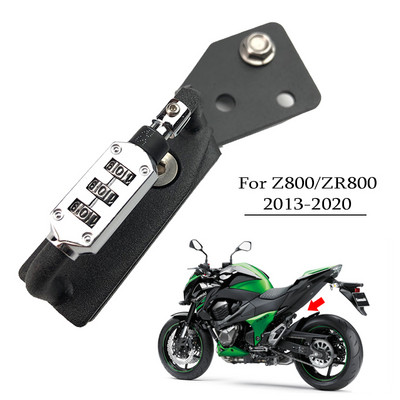 Zámok na motocyklovú prilbu s hákom, zabezpečenie proti krádeži s 2 kľúčmi, zámok heslom, vhodný pre KAWASAKI Z800 Z 800/ ZR 800 2013-2020