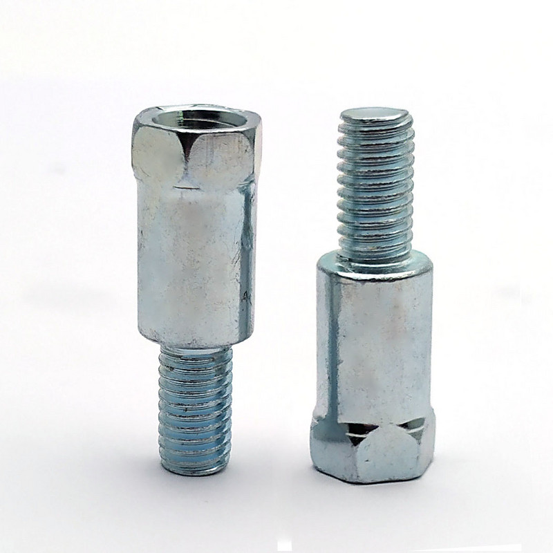 1 paar musta hõbedast mootorratta tagumise peegli adaptereid M10 10 mm päripäeva vastupäeva paremale vasakpoolse keermega Vahetuskruvi