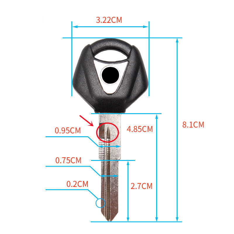 Мотоциклет Uncut Key Blade Key Blank за YAMAHA YZF XJR1300 FJR1300 MT09 MT07 XJ6 TMax FZ6 FZ8 R3 R1 R6 XJR400 SR400 R300 R125