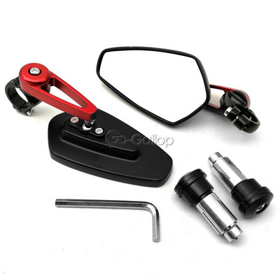 1 sada 7/8" 22mm univerzálnych motocyklových hliníkových riadidiel na zadné spätné zrkadlá, bočné spätné zrkadlá, pouličné športové bicykle