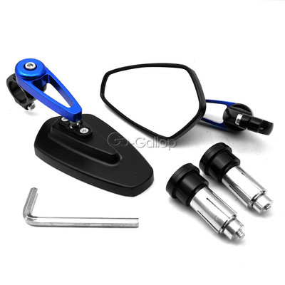 1 sada 7/8" 22mm univerzálnych motocyklových hliníkových riadidiel na zadné spätné zrkadlá, bočné spätné zrkadlá, pouličné športové bicykle