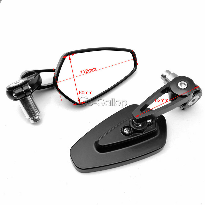 1 sada 7/8" 22mm univerzálnych motocyklových hliníkových riadidiel na zadné spätné zrkadlá, bočné spätné zrkadlá, pouličné športové bicykle