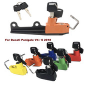 V4 kiivri lukk 2 võtmega, kinnituskonksupoolne vargusvastane turvalisus Ducati Panigale V4 / S 2018 mootorrattatarvikutele