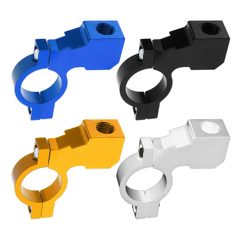 Motociklo galinio vaizdo veidrodžio laikiklio tvirtinimas 10 mm sriegio skersmens vairo galinio vaizdo veidrodžio spaustuko laikiklio adapterio spaustukas 22 mm 7/8 colių rankena