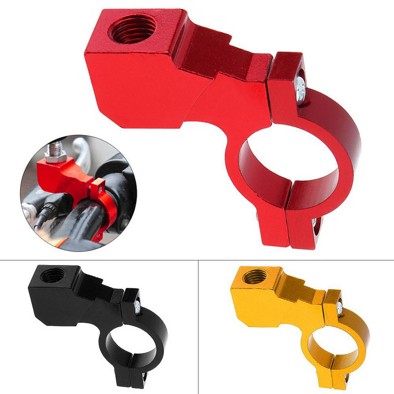 Motociklo galinio vaizdo veidrodžio laikiklio tvirtinimas 10 mm sriegio skersmens vairo galinio vaizdo veidrodžio spaustuko laikiklio adapterio spaustukas 22 mm 7/8 colių rankena