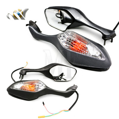 За 2008-2013 Honda CBR1000RR CBR 1000RR 2010-2012 VFR1200 VFR 1200 Чифт мотоциклети за обратно виждане LED мигачи Странични огледала Черни
