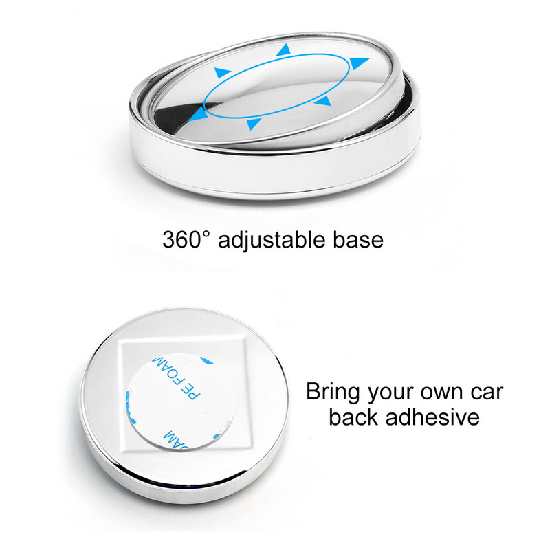 2 vnt HD stiklo automobilio aklosios zonos veidrodis, automatinis motociklas, 360° reguliuojamas plataus kampo galinio vaizdo veidrodžiai, ypač apvalus pristatymas