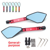 Univerzálne motocyklové zrkadlo CNC bočné spätné zrkadlo modré antireflexné pre Yamaha MT01 MT25 MT03 MT07 MT09 MT10