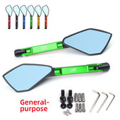 Skirtas kawasaki Z900 Z1000 Z800 Z750 Z650 Z300 Z250 Z125 universalus motociklo veidrodėlis CNC šoninis galinio vaizdo mėlynas veidrodis nuo akinimo