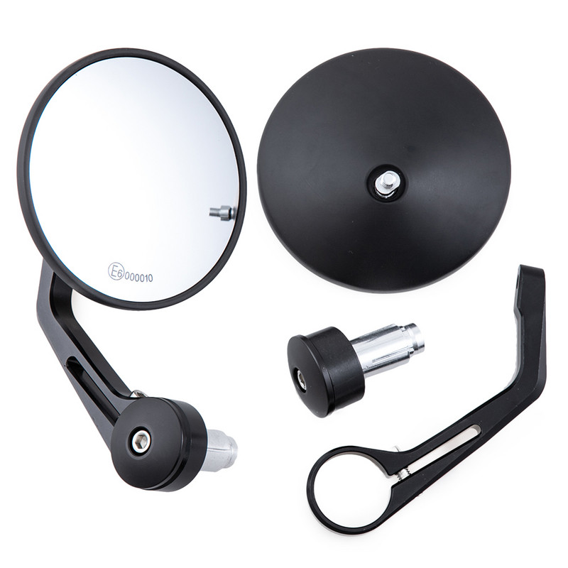 Spätné zrkadlo na riadidlá motocykla, univerzálne, 7/8" 22mm, okrúhle, pre skútre Suzuki, Honda, Kawasaki, DUCATI