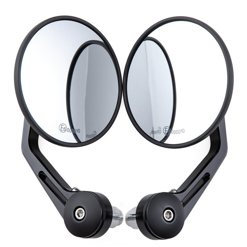 Spätné zrkadlo na riadidlá motocykla, univerzálne, 7/8" 22mm, okrúhle, pre skútre Suzuki, Honda, Kawasaki, DUCATI