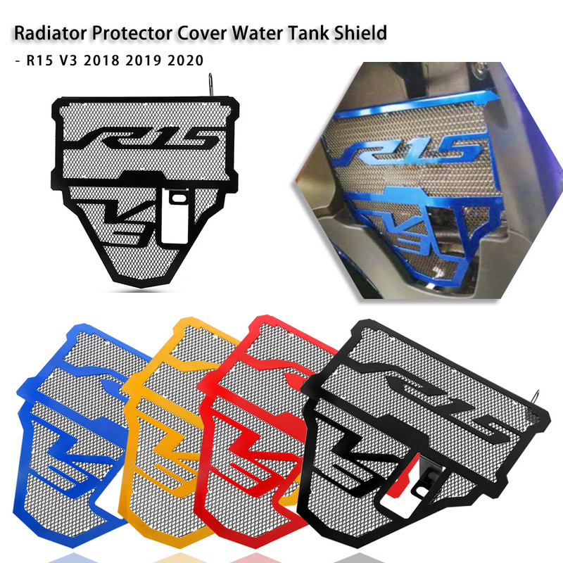 A YAMAHA R15 V3 2018 2019 2020 2021 motorkerékpár radiátor védőburkolata hűtő védő burkolatához víztartály pajzs tartozékok R15