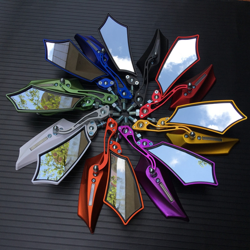 2 db motorkerékpár bal jobb oldali 8 mm-es 10 mm-es visszapillantó tükrök cserélhető csavarokkal Universial Yamaha Honda Kawasaki Suzukihoz