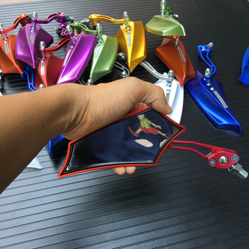 2 db motorkerékpár bal jobb oldali 8 mm-es 10 mm-es visszapillantó tükrök cserélhető csavarokkal Universial Yamaha Honda Kawasaki Suzukihoz