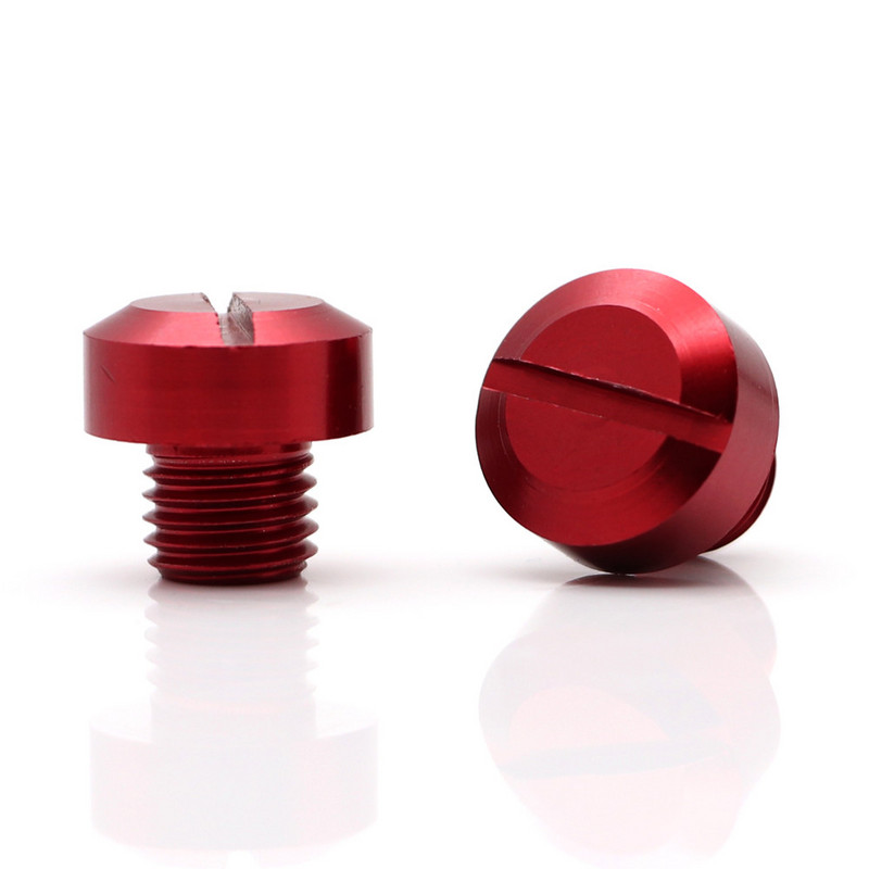 2 ks univerzálnych motocyklových CNC záslepiek M10 do zrkadla, skrutiek, krytov, skrutiek, motocyklových doplnkov pre zrkadlá Honda a Suzuki.