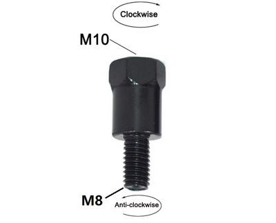 1 vnt. 8/10 mm M8 M10 veidrodžio adapteris pagal laikrodžio rodyklę metalinis paaukštinimas galinio vaizdo varžto varžtas, sriegio keitimo varžtas, motociklo veidrodžio varžtas