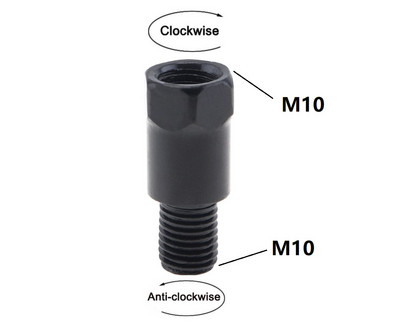 1 vnt. 8/10 mm M8 M10 veidrodžio adapteris pagal laikrodžio rodyklę metalinis paaukštinimas galinio vaizdo varžto varžtas, sriegio keitimo varžtas, motociklo veidrodžio varžtas