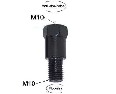 1 vnt. 8/10 mm M8 M10 veidrodžio adapteris pagal laikrodžio rodyklę metalinis paaukštinimas galinio vaizdo varžto varžtas, sriegio keitimo varžtas, motociklo veidrodžio varžtas