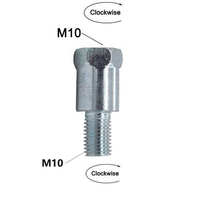1 vnt. 8/10 mm M8 M10 veidrodžio adapteris pagal laikrodžio rodyklę metalinis paaukštinimas galinio vaizdo varžto varžtas, sriegio keitimo varžtas, motociklo veidrodžio varžtas