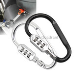 Chrómový čierny zámok na motocyklovú prilbu, odolný 3-miestny kombinovaný bezpečnostný zámok na prilbu, T-bar l pre Honda, Kawasaki, Yamaha, Dirt Bike