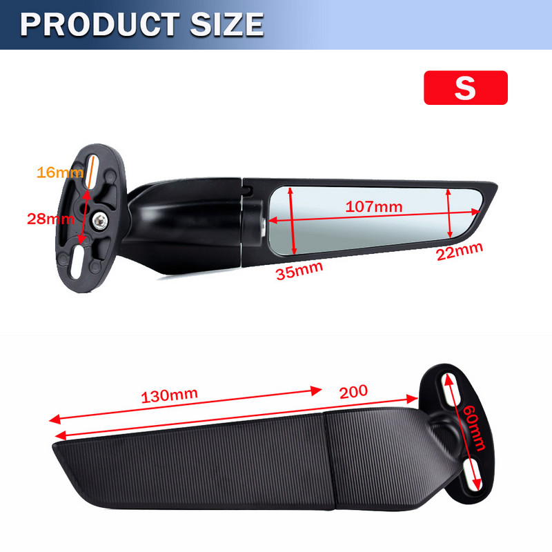 Ogledalo za motocikl za Honda CBR650RR CBR600RR CBR CBR1000RR 250R 300R 400RR 500R Modificirani vjetrobranski rotirajući retrovizori