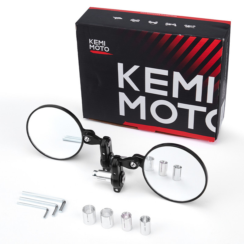 Zrkadlo na motocykle E-mark, univerzálne zrkadlá na konci riadidiel, CNC hliník, pre KAWASAKI NINJA 400 Z650 Z750 Z800 Z900 pre SUZUKI GXSR R1 R2