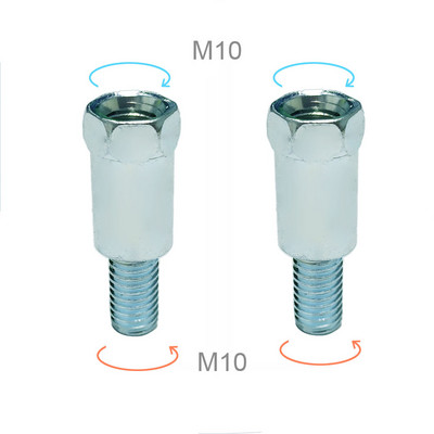Páros motorkerékpár hátsó tükör adapterek M10 10mm 8MM M8 óramutató járásával ellentétes jobb bal oldal menet csere növelő csavarok