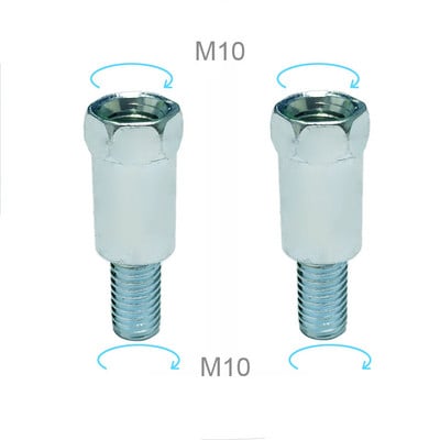 Páros motorkerékpár hátsó tükör adapterek M10 10mm 8MM M8 óramutató járásával ellentétes jobb bal oldal menet csere növelő csavarok