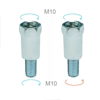 Páros motorkerékpár hátsó tükör adapterek M10 10mm 8MM M8 óramutató járásával ellentétes jobb bal oldal menet csere növelő csavarok