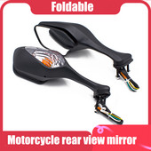 1 pár motocyklových spätných zrkadiel s LED smerovkami, čierne pre Honda CBR1000RR 2008-2013 VFR1200 VFR1200 2010-2012